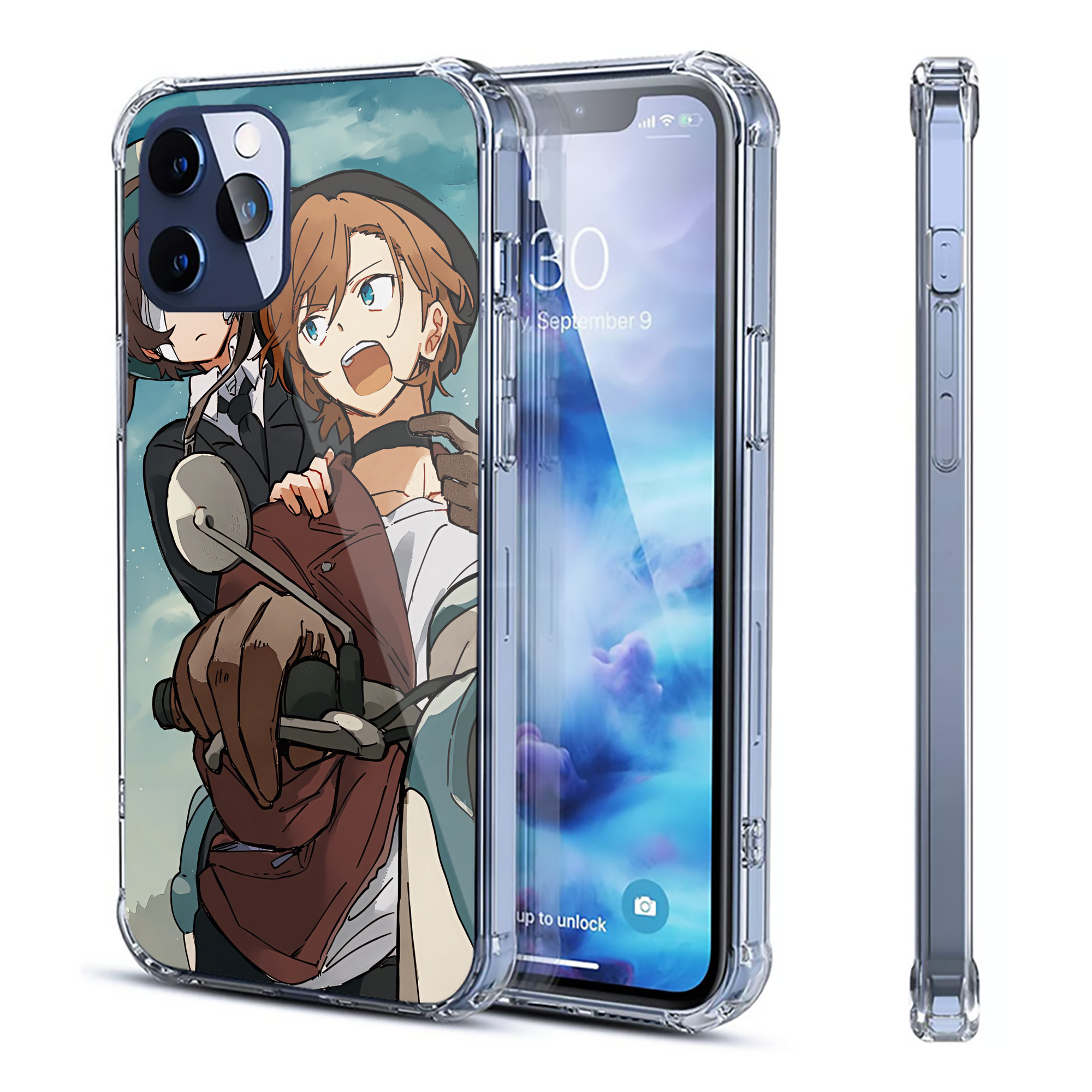 （画像用） 文豪ストレイドッグス Bungo Stray Dogs 【iPhone 12シリーズ対応】透明スマホケース（クリアソフトケース）